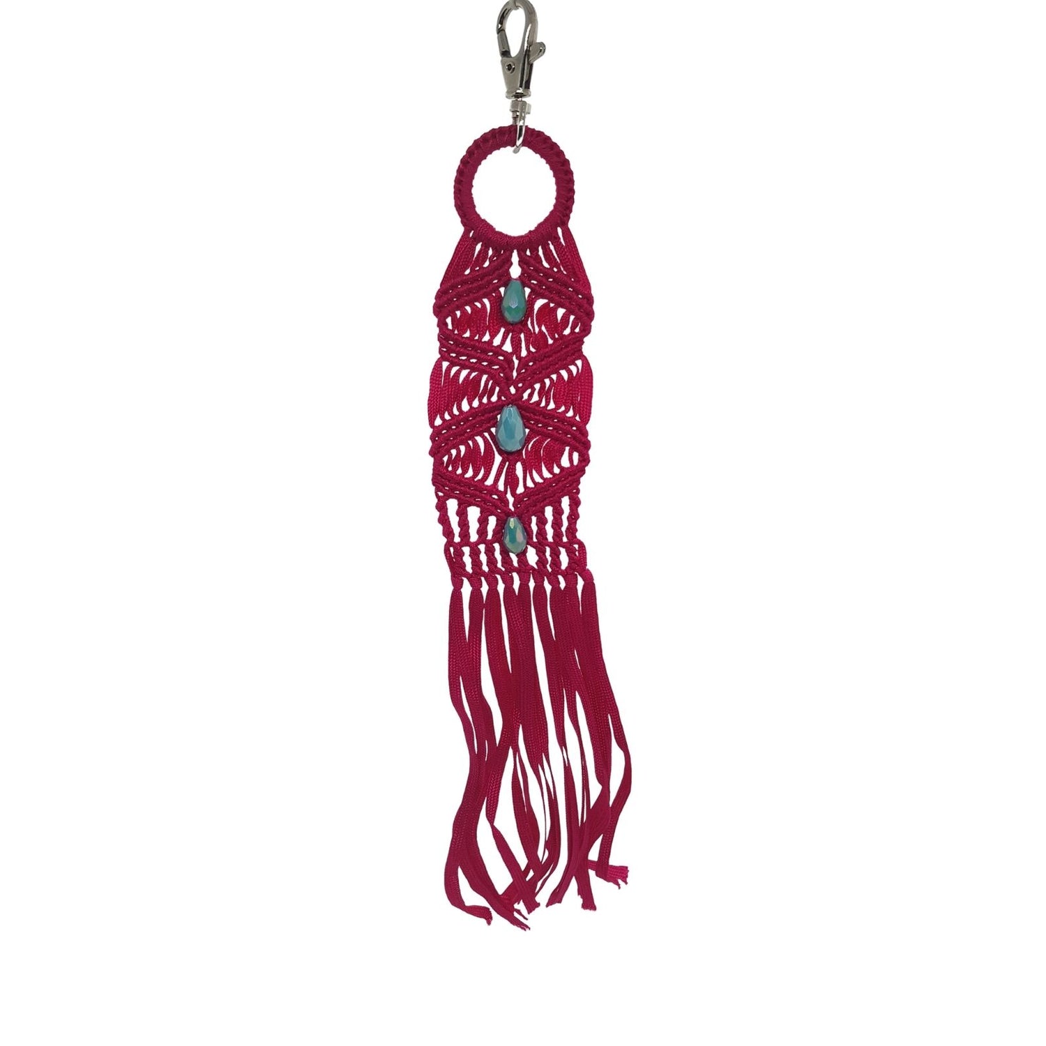 Porte Clés / Bijou de sac MACRAME - Lama Loco