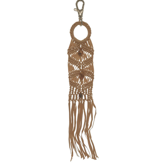 Porte Clés / Bijou de sac MACRAME - Lama Loco
