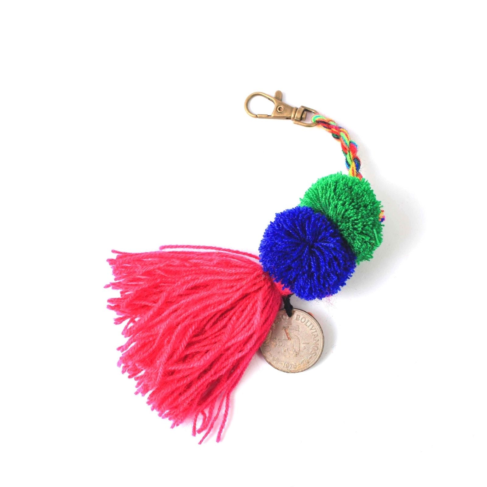 Porte-clés Bijou Doré Avec Pierre - Longueur 6,5 Cm, Métal, Style Mode